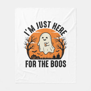 Couverture Polaire Chemise drôle de fantôme d'Halloween juste ici pou