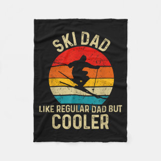 Couverture Polaire Chemise drôle de papa skieur pour les pères skieur