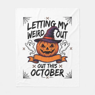 Couverture Polaire Chemise drôle d'Halloween avec des fantômes de cit