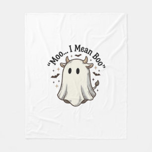 Couverture Polaire Chemise fantôme de vache mignonne Halloween Meugle