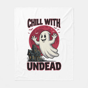 Couverture Polaire Chemise fantôme Halloween Design Zombie Haunted Vi