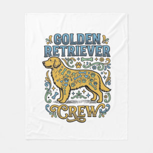 Couverture Polaire Chemise Golden Retriever avec art vintage pour amo