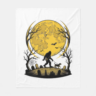 Couverture Polaire Chemise Halloween Bigfoot Pleine Lune Promenade Ch