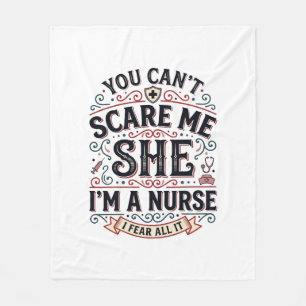 Couverture Polaire Chemise Halloween drôle d'infirmière me faire peur