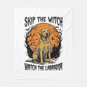 Couverture Polaire Chemise Halloween Labrador avec avertissement de c