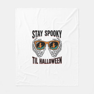 Couverture Polaire Chemise Halloween squelette avec lunettes de sorci