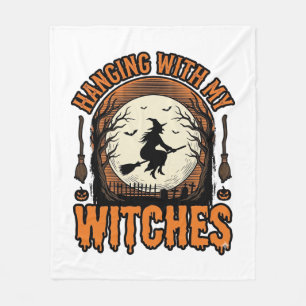 Couverture Polaire Chemise Halloween Vintage Accrochage Avec Mes Sorc