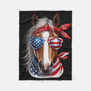 Couverture Polaire Chemise Hommes Garçons Cheval 4 Juillet Cheval Amé