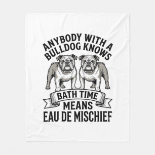 Couverture Polaire Chemise Humour Bouledogue Citation Fun Amusante de