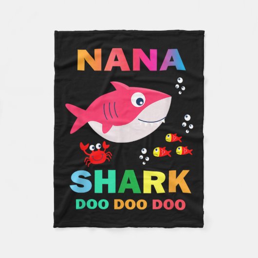 Couverture Polaire Chemise Nana Shark, Cadeau De Fête des pères De L' (Devant)