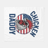 Couverture Polaire Chemise patriotique vintage Coq Papa Poulet Desi (Devant (Horizontal))