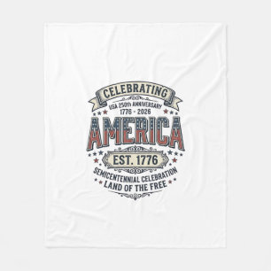 Couverture Polaire Chemise patriotique vintage pour le 250e anniversa