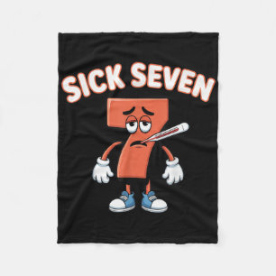 Couverture Polaire Chemise Sick Seven Meme Tee Six Seven Fun Wordplay