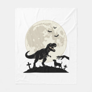 Couverture Polaire Chemise silhouette de cimetière de chien dinosaure