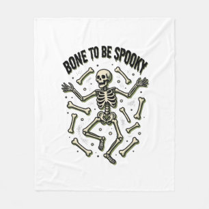 Couverture Polaire Chemise squelette effrayant Halloween vintage Bone
