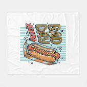 Couverture Polaire Chemise vectorielle rétro de conception de hot-dog (Devant (Horizontal))