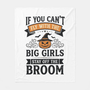 Couverture Polaire Chemise vintage drôle balai grande fille Halloween