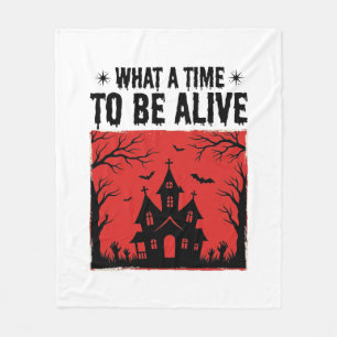 Couverture Polaire Chemise Vintage Halloween Haunted House What A Tim