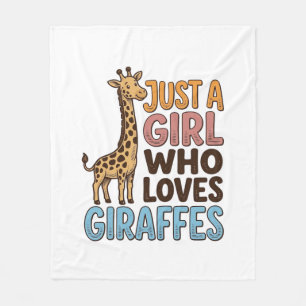 Couverture Polaire Chemise Vintage Juste Une Fille Qui Aime Les Giraf