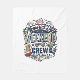 Couverture Polaire Chemise Vintage Patriotique Crew de Weekend de la