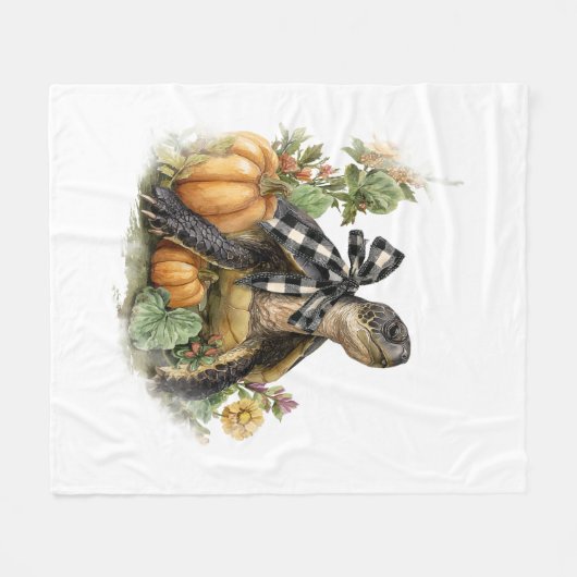 Couverture Polaire Chemises de mer Animaux Citrouille d'automne (Devant (Horizontal))