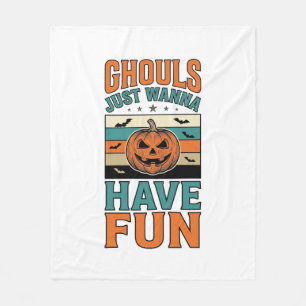 Couverture Polaire Chemises Halloween Les Ghouls Anciens Veulent S'am