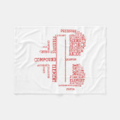 Couverture Polaire Chemist Valentines Day Gift Science Chemistry  (Devant (Horizontal))