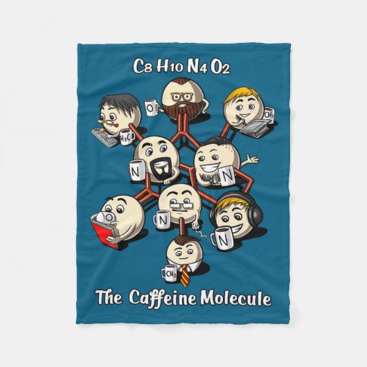Couverture Polaire Chemistry Caffeine Molecule Funny Science Geek Cof (Devant)