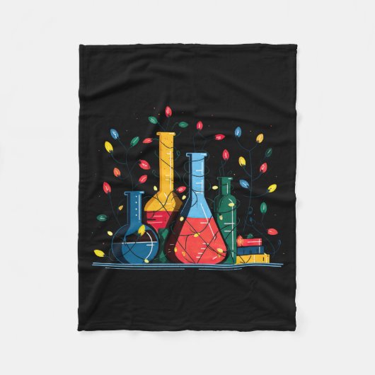 Couverture Polaire Chemistry Christmas Lights Lover Chemist Science L (Devant)