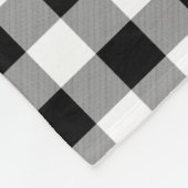 Couverture Polaire Chèque de lunette noir/blanc Monogramme (Coin)