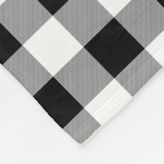 Couverture Polaire Chèque de lunette noir/blanc Monogramme (Coin)