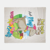 Couverture Polaire CHÈQUE | Je veux juste boire du café jouer avec ma (Devant (Horizontal))