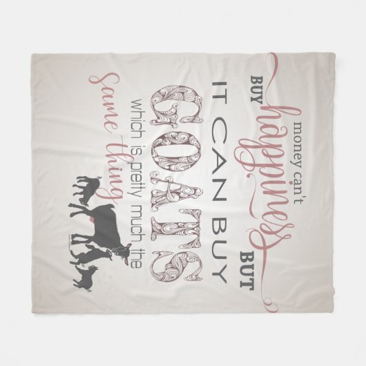 Couverture Polaire CHÈQUE | L'argent ne peut pas acheter le bonheur p (Devant (Horizontal))