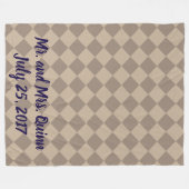 Couverture Polaire Chèques colorés - Beige Duché (Devant (Horizontal))