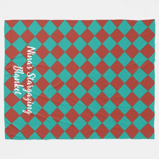 Couverture Polaire Chèques colorés - Style Sud-Ouest (Devant (Horizontal))