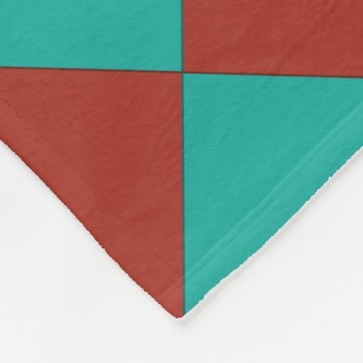 Couverture Polaire Chèques colorés - Style Sud-Ouest (Coin)