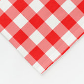 Couverture Polaire Chèques En vichy taille moyenne rouge et blanche (Coin)