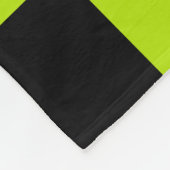 Couverture Polaire Chèques et permules - Lime vert et noir (Coin)