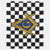 Couverture Polaire Chèques maçonniques Freemasons Carré et Compass (Devant)