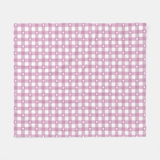 Couverture Polaire Chèques Magenta (Devant (Horizontal))