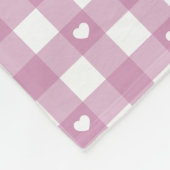 Couverture Polaire Chèques Magenta (Coin)