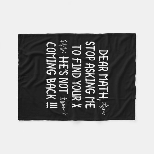 Couverture Polaire Cher Citation Math Funny Math Math (Devant (Horizontal))