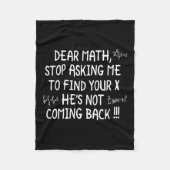 Couverture Polaire Cher Citation Math Funny Math Math (Devant)