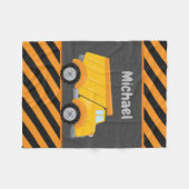 Couverture Polaire Cher garçons construction camion à benne ajouter l (Devant (Horizontal))