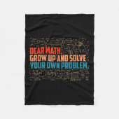 Couverture Polaire Cher Math Augmente Des Maths Drôle Dire (Devant)