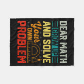 Couverture Polaire Cher Math Augmenter Funny Problème Résoudre Nerdy (Devant (Horizontal))