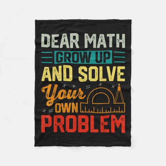 Couverture Polaire Cher Math Augmenter Funny Problème Résoudre Nerdy (Devant)