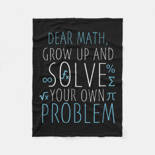 Couverture Polaire Cher Math Funny Math Citation Filles Garçons Homme