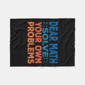 Couverture Polaire Cher Math résolvez vos propres problèmes drôle de (Devant (Horizontal))