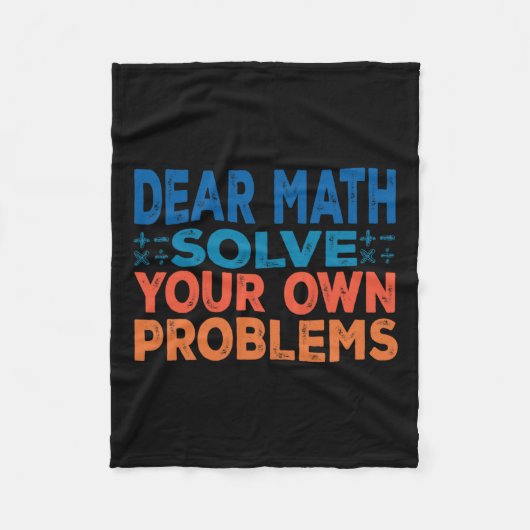 Couverture Polaire Cher Math résolvez vos propres problèmes drôle de (Devant)